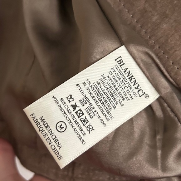 BLANKNYC Brown Suede Leather Moto Jacket Biker Style Buckle Belt Size Medium - Picture 10 of 11